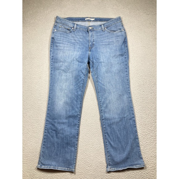 Levis 415 Jeans Women's Plus 20W Blue Light Wash Relaxed Bootcut Stretch Denim - Picture 1 of 15